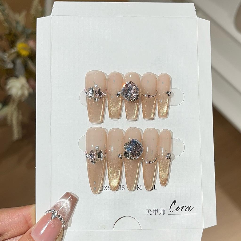 Pure Handmade Flash French Glass Bead Cat Eye K9 Patch Detachable Wearable Armor