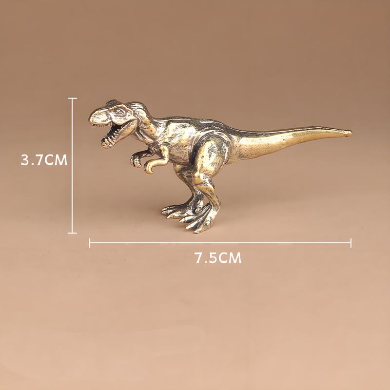 

Юрский Тираннозавр Динозавр Твердая Латунь Маленькое Украшение Статуэтка Животного Имитация Фигурки Тираннозавра Рекса Ручная Работа Подарки