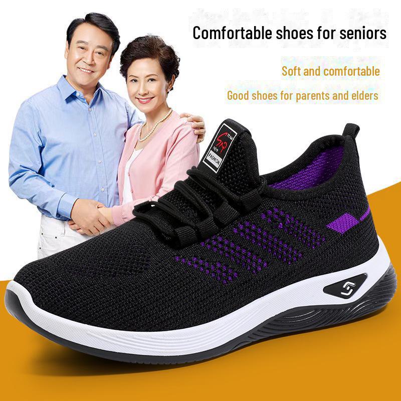 Lässige Wanderschuhe mit weicher Sohle für Herren, atmungsaktive Mesh-Sneaker für Senioren