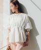 Yours Crew Neck Drawstring Blouse BFXU1798 Medium White Waist-Marked Women's