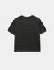 Denawo Pigment Stripe Crop Short Sleeve Tee (Charcoal)