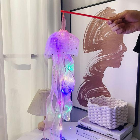 Yard Lantern Interesting Elegant Gauze Colorful Lights High Brightness Multifunction Decorate Lightweight Jellyfish Pendant Light Outdoor Supplies