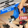 288VF Electric Cordless Reciprocating Saw Chainsaw Adjustable Speed Wood Metal PVC Pipe Cutting Saw Power Blades Tool 325x110mm