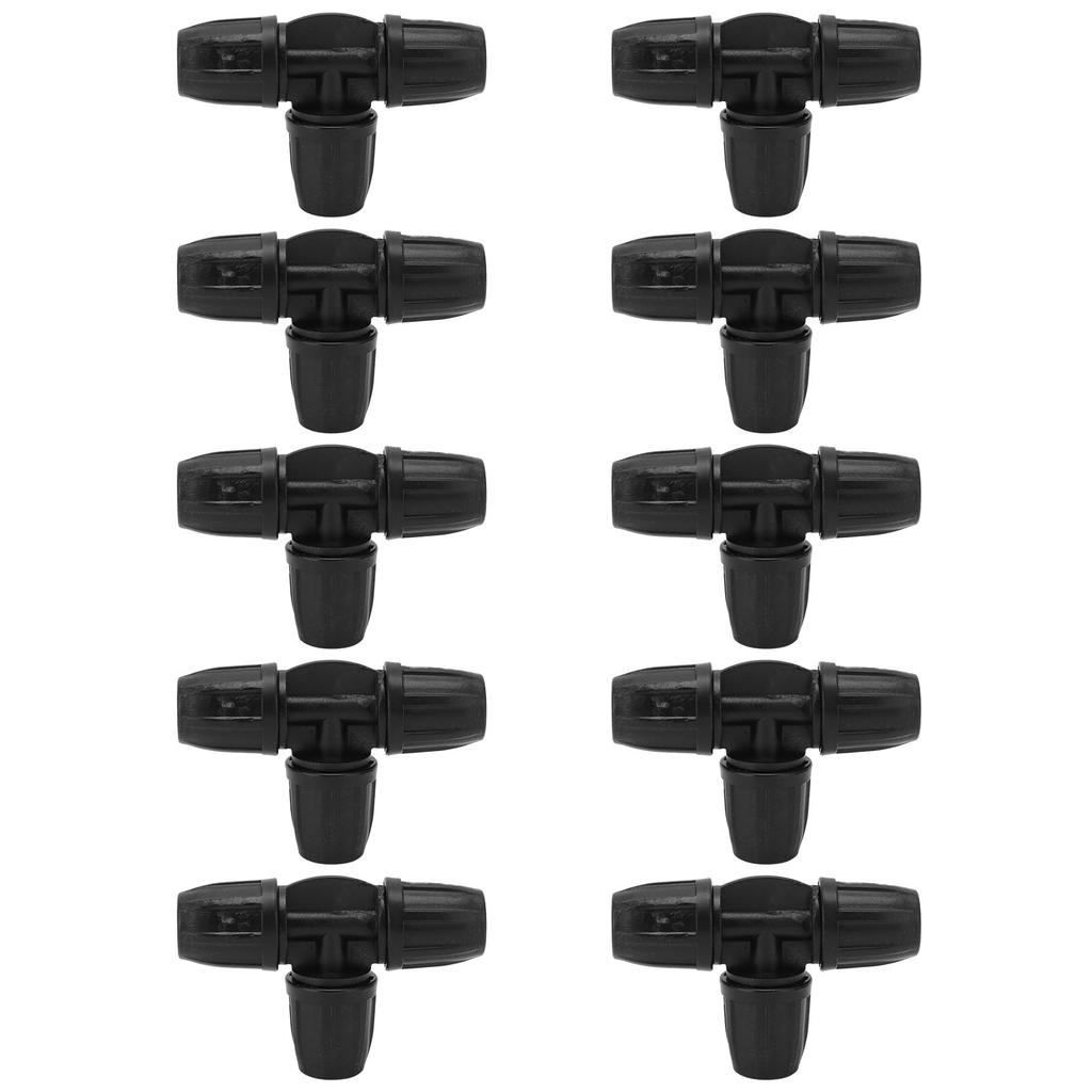 10Pcs 8 11 Barbed Tee with Lock Pipe Connector Hose Fittings for Garden Drip Irrigation