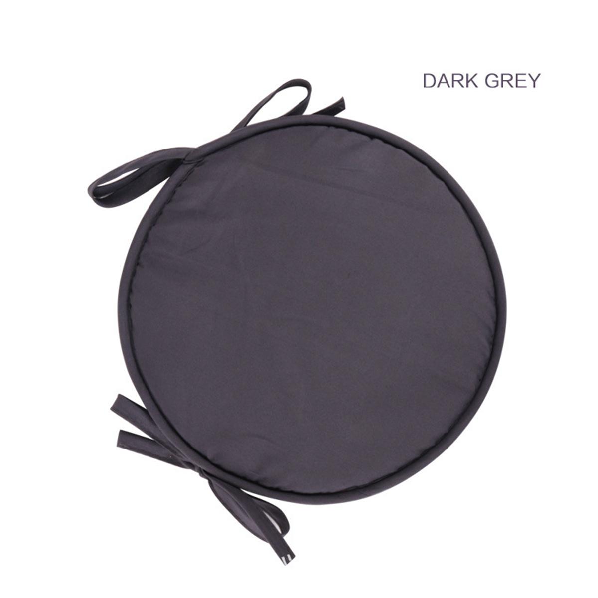 

Removable For Garden Patio Kitchen Office Round Cushion Home Decoration Chair Cover Seat Pad Dark Grey 30x30cm