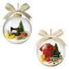 Sewing Machine Themed Hangable Snow Globe Vintage Transparent Ball Christmas Decor Ball Craft Decor for Indoor Wall Door