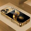 Golden Lion Shield Glass Phone Case Suitable for iPhone 17 16 15 14 13 12 11 Pro Max Plus Anti Drop and Anti Shock Back Cover