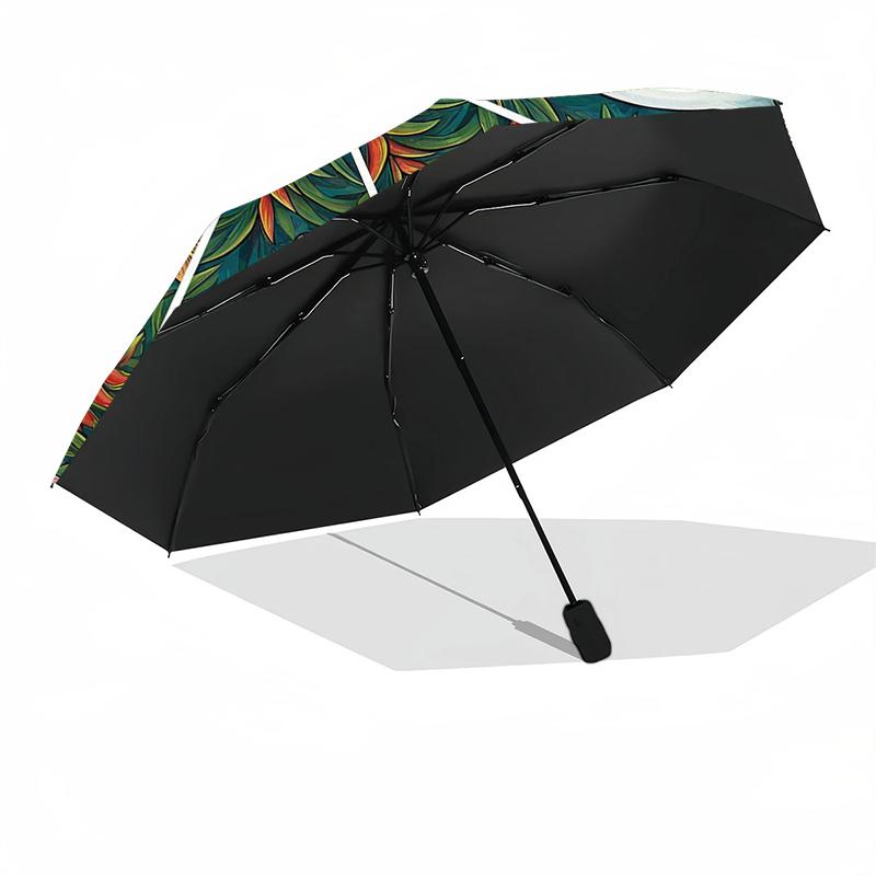 1pc Sturdy 8-Bone Auto Umbrella, Animals Dolphin Penguin Sheep Seahorse Umbrella, Digital Printed, Foldable Umbrella for On-the-Go Outdoor Use