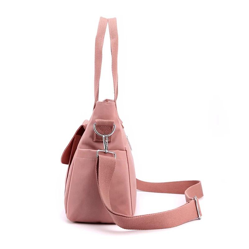 Tote Bag Kabelka Taška přes rameno pro ženy Nylonová voděodolná Velkokapacitní nákupní CrossBody taška Dámská taška Messenger