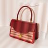 Retro Red Velvet Wedding Bag, Crossbody Small Square Bag, High-end Hand-held Xiuhe Dress, Bridal Bag