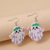 Fully Managed Eco-Friendly Acrylic Earrings, Personalized Halloween Ghost Demon Earrings Earrings