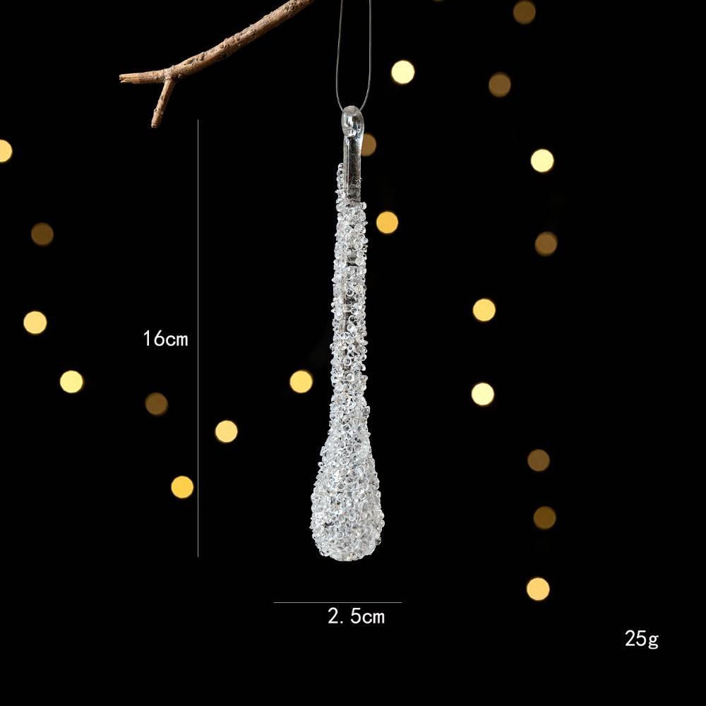 

Transparent Christmas Hanging Pendants Acrylic Ice Bar Christmas Decorations Water droplet Hanging Drop Ornaments Party Supplies