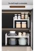 Retractable Layered Storage Shelf - Nail-Free Iron Organizer for Dorms