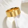Minimalistischer Modeschmuck Edelstahl Partnerringe Poliertes Band 4mm 6mm 8mm Größen