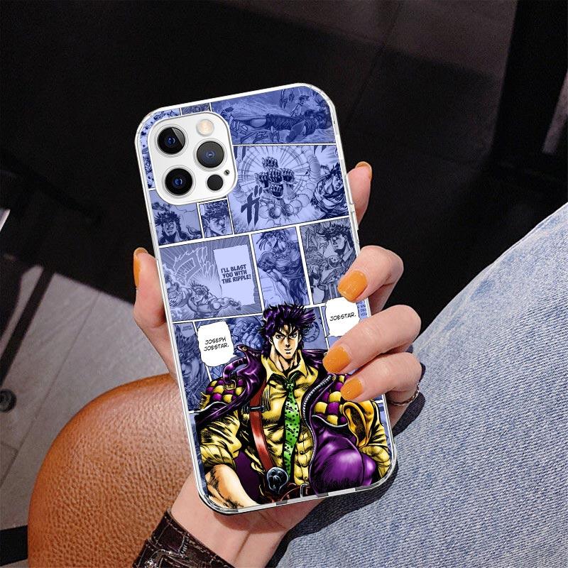 

JoJo Bizarre Adventures Anime Phone Case For iPhone 17 Air 16 Pro Max 16E 15 + 14 Plus 11 12 13 Mini 7 8 SE Gift Print Cover Fun iPhone 11