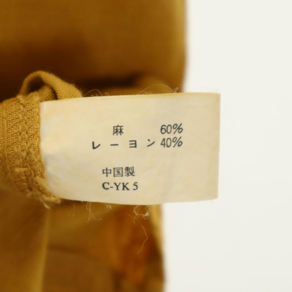 UNIQLO Linen Blend Short sleeve Button down shirt M Ocher Men's Used