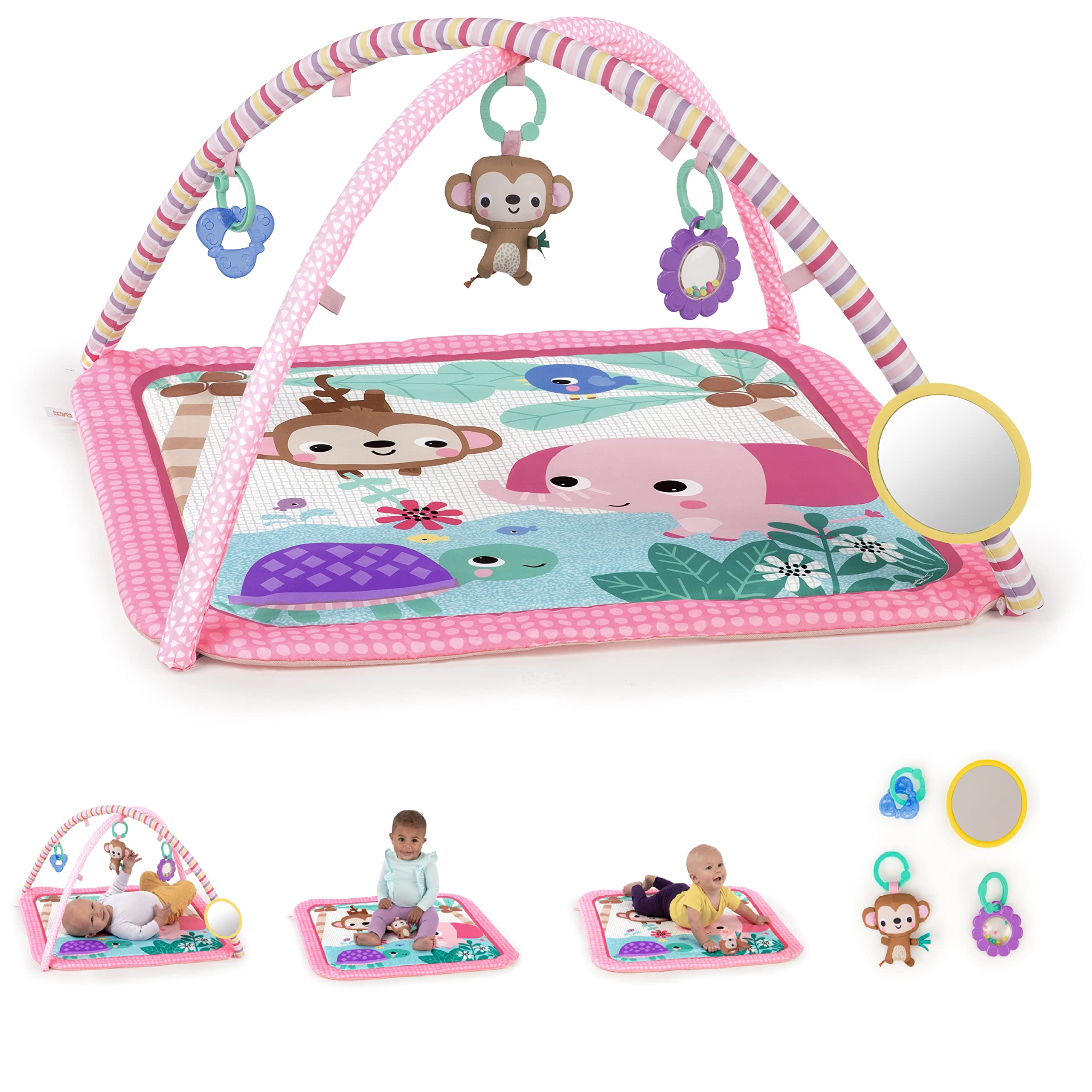 

Игровой коврик Bright Starts Floral Safari месяцы и 12813 (0 вверх) розовый