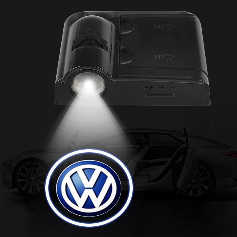 2Pcs Car Door Emblem Light LED Welcome Lamp Wireless Laser Projector For Volkswagen Golf-5 6 7 MK6 Jetta Lavida Polo Tiguan Passat B5 B6 B7