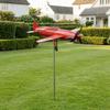 Red Airplane Wind Spinner 3D Kinetic Metal Wind Sculpture 360 Rotating Windmill Stake Yard Art for Front Porch Backyard Lawn Flower Bed Garden Decor