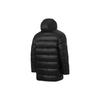 Li Ning Table Tennis Series Solid Color Mid-Length Hooded Down Jacket Unisex Outerwear Black AYMT021-1