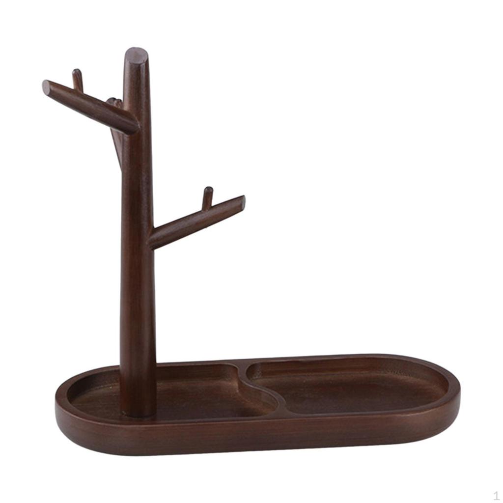 Bamboo Necklace Storage Holder Cufflinks Watch Anklet with Branch Earring Jewelry Stand
