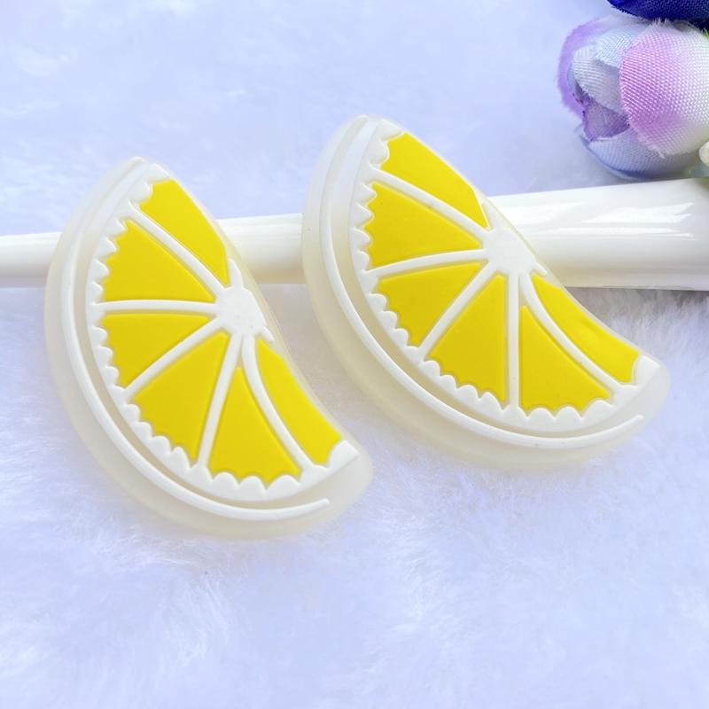 8pcs cute PVC Mixed Luminous fruit flexible glue Flat back DIY Scrapbook Embellishment Phone Craft Decoration D93A