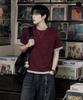 Yosemiti Color Block Roll-Up Layered Short Sleeve Tee Yt-3Y31