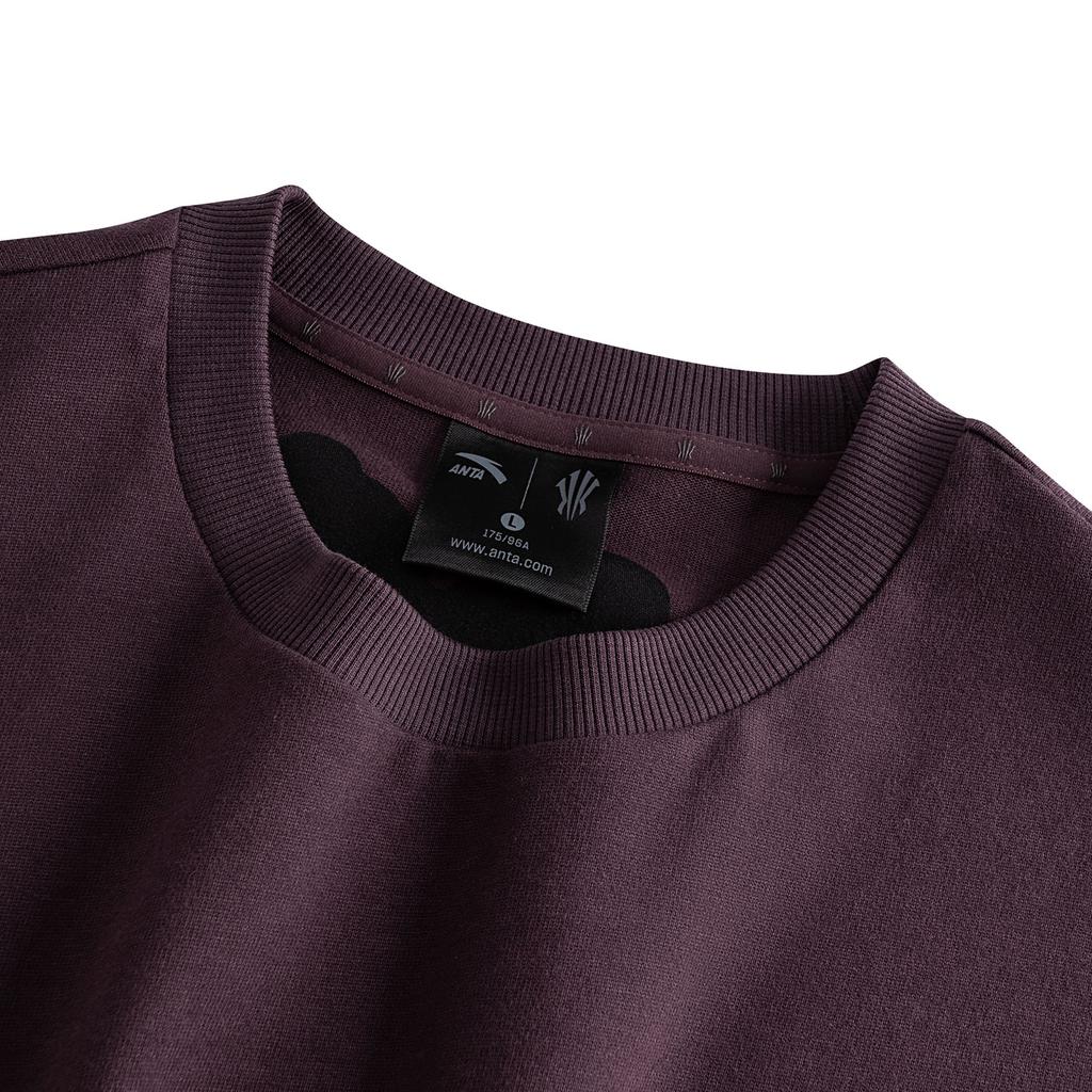 Anta Autumn Kyrie Basketball Series Knitted Cotton T-Shirt Unisex Tops 972611102-3