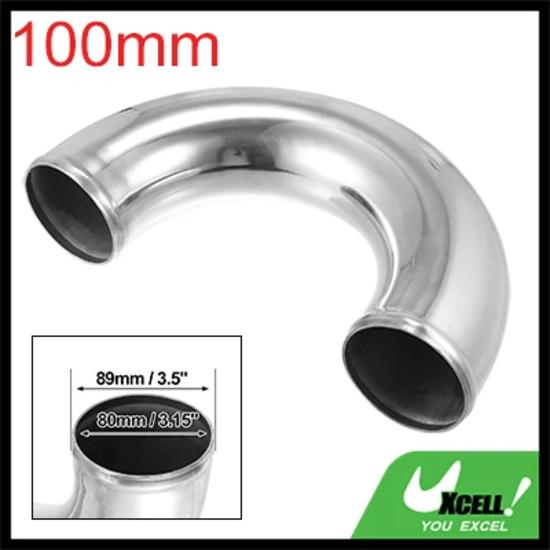 Uxcell Bend Elbow Tube Aluminum Alloy Car Univesral 25/38/45/51/63/76/89/102mm OD 100mm Length 90/180 Ddgree Air Intake Tube