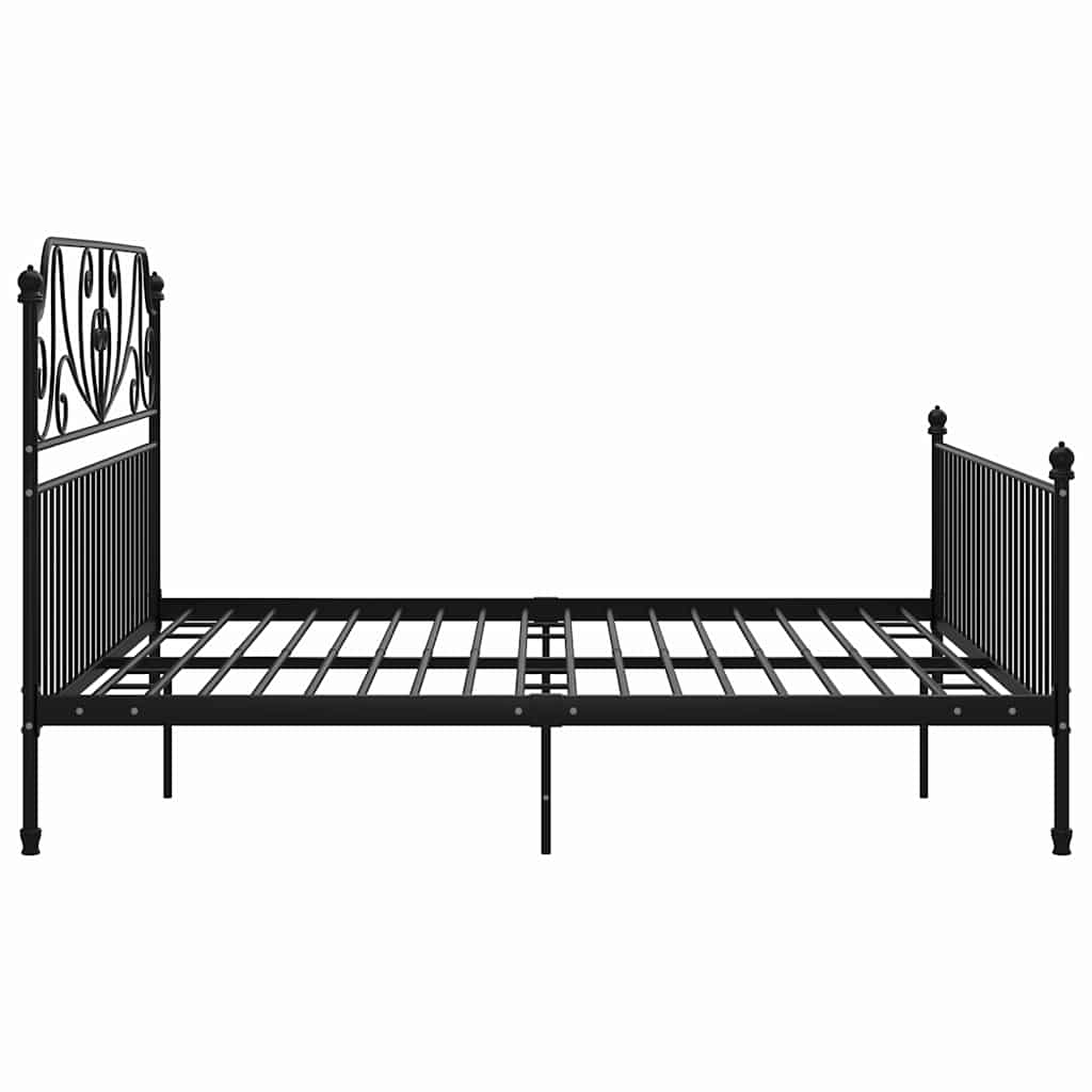 Black Metal Bed Frame 200 x 200 cm
