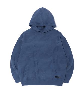 CRITIC Flame Hood Knit Blue