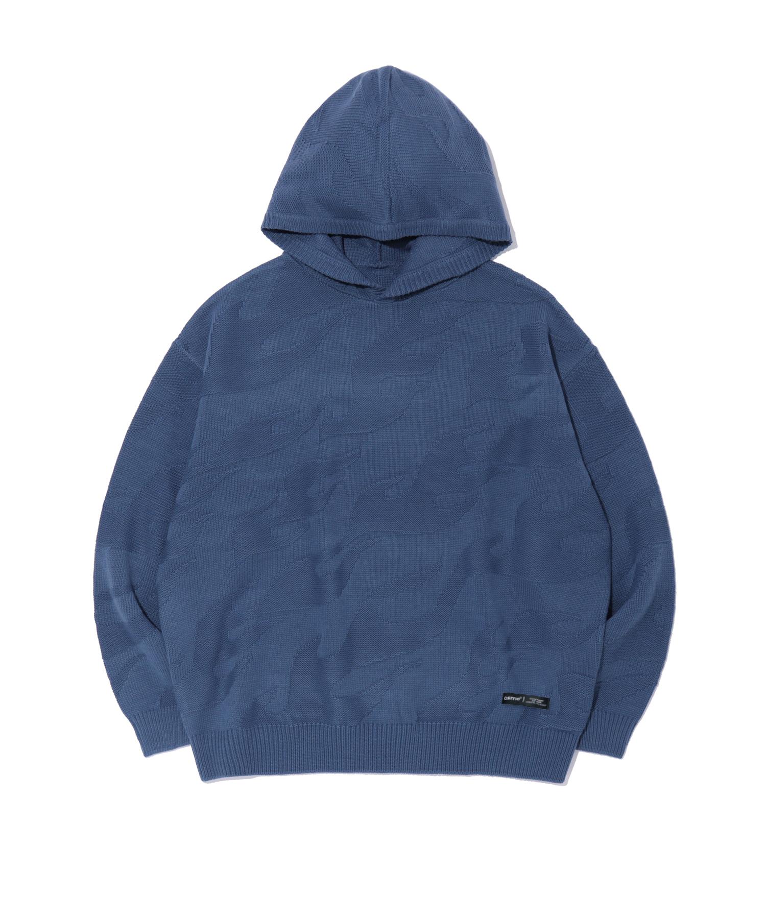 Critic Flame Hood Knit Blue Blue/L