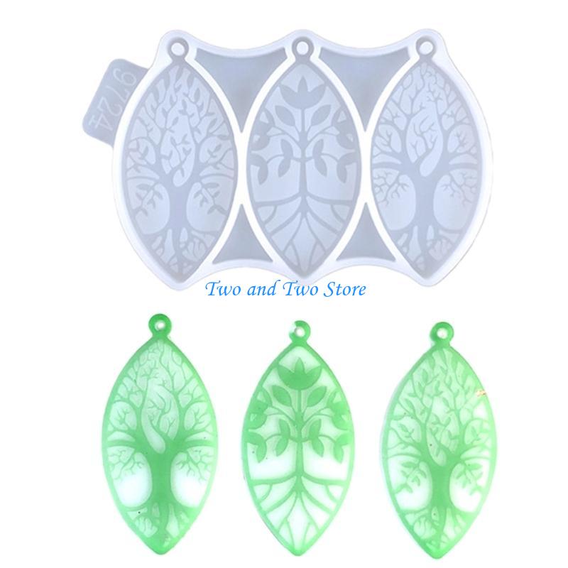 HX6F Versatile Silicone Casting Mold Epoxy Resin Mold Versatile Round Life Tree Keyring Case Mould Keychain Jewelry Moulds
