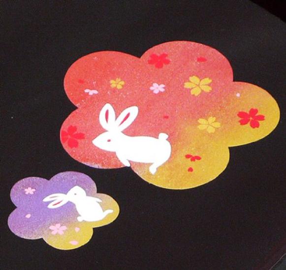 Tamuke Sweets Dish, Banquet Rabbit Design, 21cm, 0094006