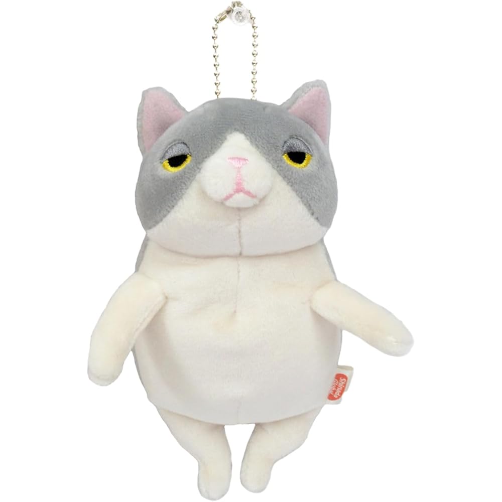 Shinada Global Mochi Series Mochi Cat Hachiware Gray Mini Plush Toy 7x5x14cm Animal MONE-0088HG
