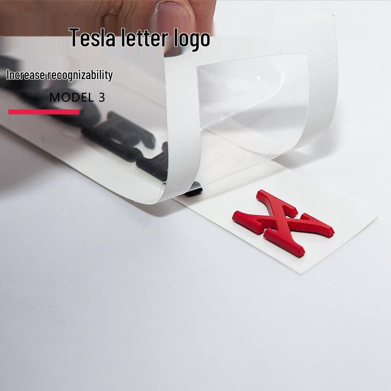 Tesla Model 3/Y/S/X High-Performance Zinc Alloy Rear Car Badge