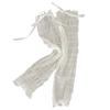 Womens Girls See Through Ruched Mesh Loose Leg Warmer Cute Ribbon Bowknot Lightweight Leg Cover Footless Lace Socks