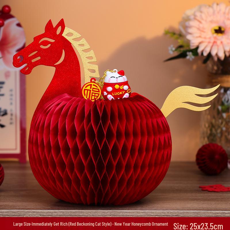 2026 Year of the Horse Zodiac Ornaments: Large Festive Fu Characters for New Year & Spring Décor