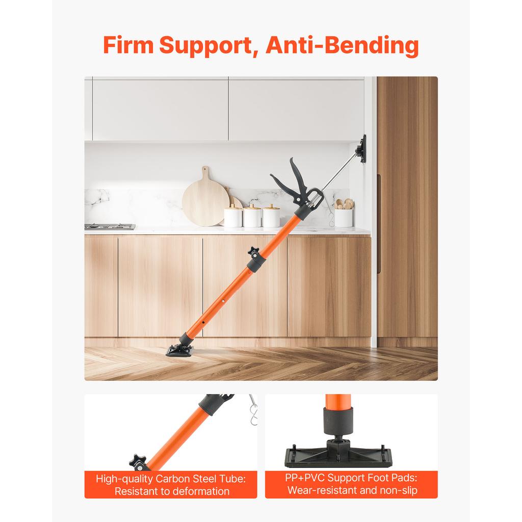 SucceBuy 2/4/8-Pack Cabinet Jack Support Pole Adjustable Steel Telescopic 154 Lbs Capacity for Installing Cabinets Cargo Bars
