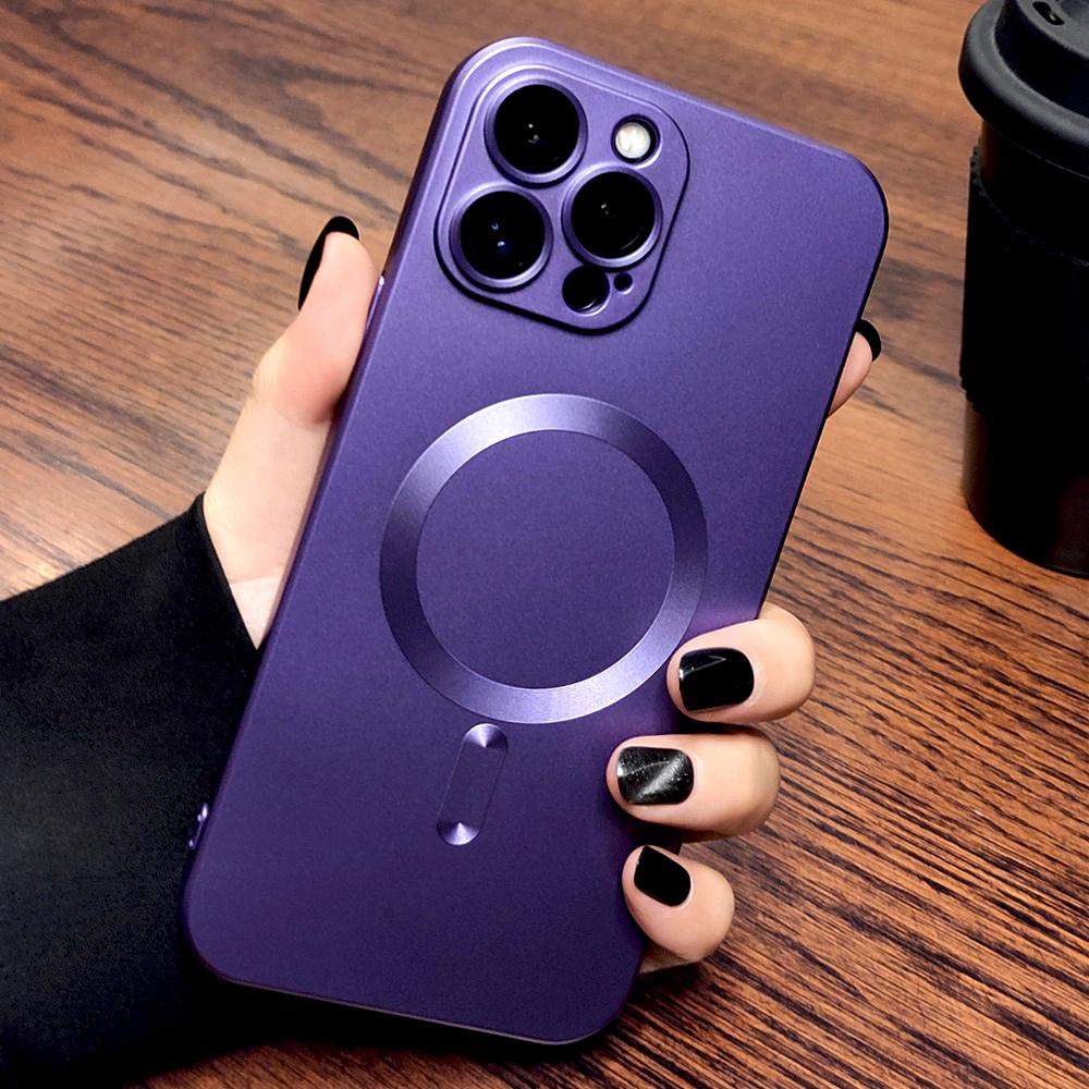 Luxury Soft TPU Matte Case For iPhone 16 15 14 13 12 11 Pro Max Plus 15Pro iPhone15 For Magsafe Mag Safe Wireless Charge Cover