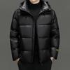 Black Gold Graphene Goose Down Jacket - Autumn/Winter Hooded Casual Fashion Outerwear