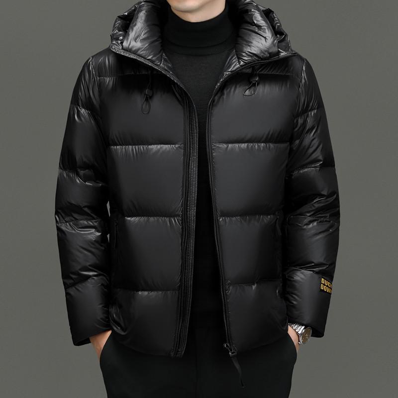 Black Gold Graphene Goose Down Jacket - Autumn/Winter Hooded Casual Fashion Outerwear