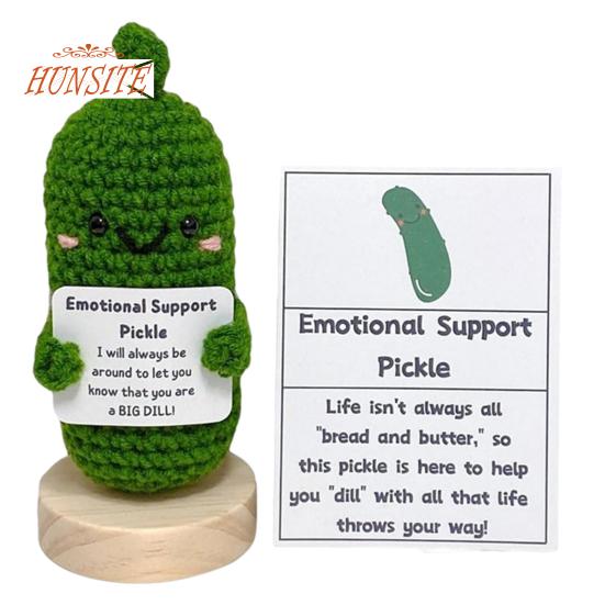 

Эмоциональная поддержка ручной работы, подарок из маринованных огурцов, украшение для куклы крючком B