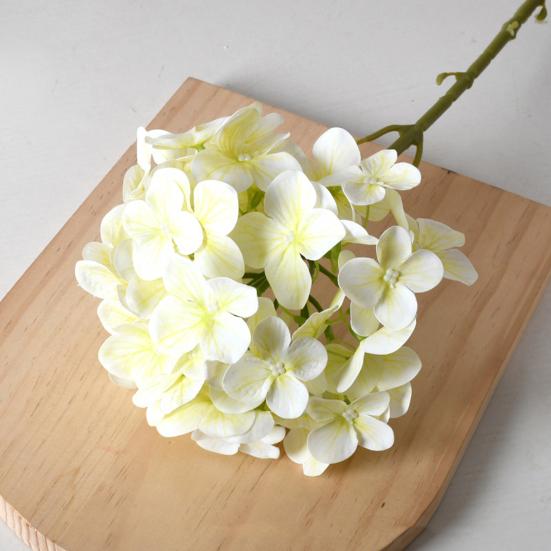 Artificial Faux Silk Hydrangea Flower Real Touch Fake Hydrangeas Flower with Long Stem for Vase Wedding Party Centerpiece Farmhouse Fall
