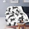 Cute Black Cat with Yellow Eyes Soft Throw Blanket All Season Warm Blankets Lightweight Fuzzy Flannel Throw Blanket for Bed Sofa