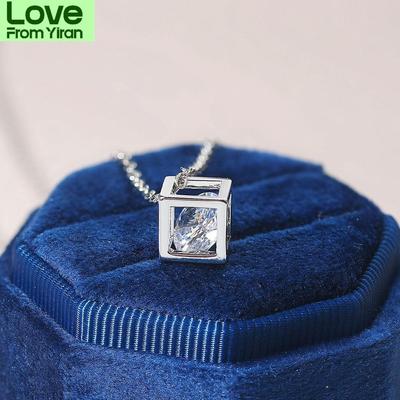 קוביית חלול באיכות מעולה קריסטל רוז זהב צבע שרשרת תליון תכשיטי קריסטל אוסטרי Zyn279 Zyn425