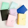 A5 A6 A7 Colore Macaron Raccoglitore ad Anelli 6 Anelli Clip PU Taccuino Copertina Taccuino a Fogli Mobili in Pelle Taccuini Diario Cancelleria Kawaii