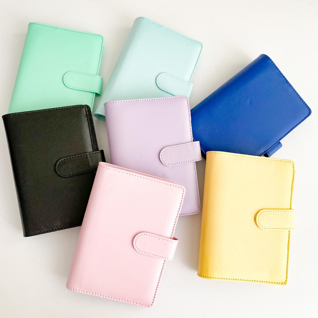 A5 A6 A7 Colore Macaron Raccoglitore ad Anelli 6 Anelli Clip PU Taccuino Copertina Taccuino a Fogli Mobili in Pelle Taccuini Diario Cancelleria Kawaii