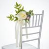 1/2/4PCS Outdoor Wedding Aisle Artificial Flower Chair Decorations, Backrest Flowers, Chapel Floral Arrangements, Wedding Decor