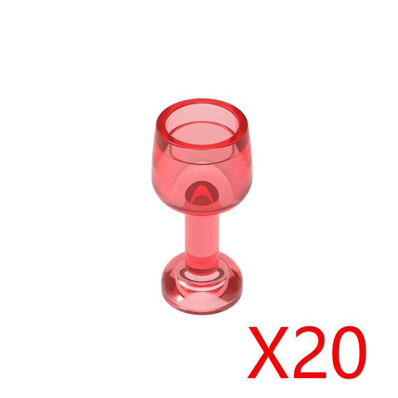 MOC City Food Building Blocks Vegetable Fruit Banana Pizza Chicken Dessert Wine Glass Printed Accessories Bricks Kids Toys N11
